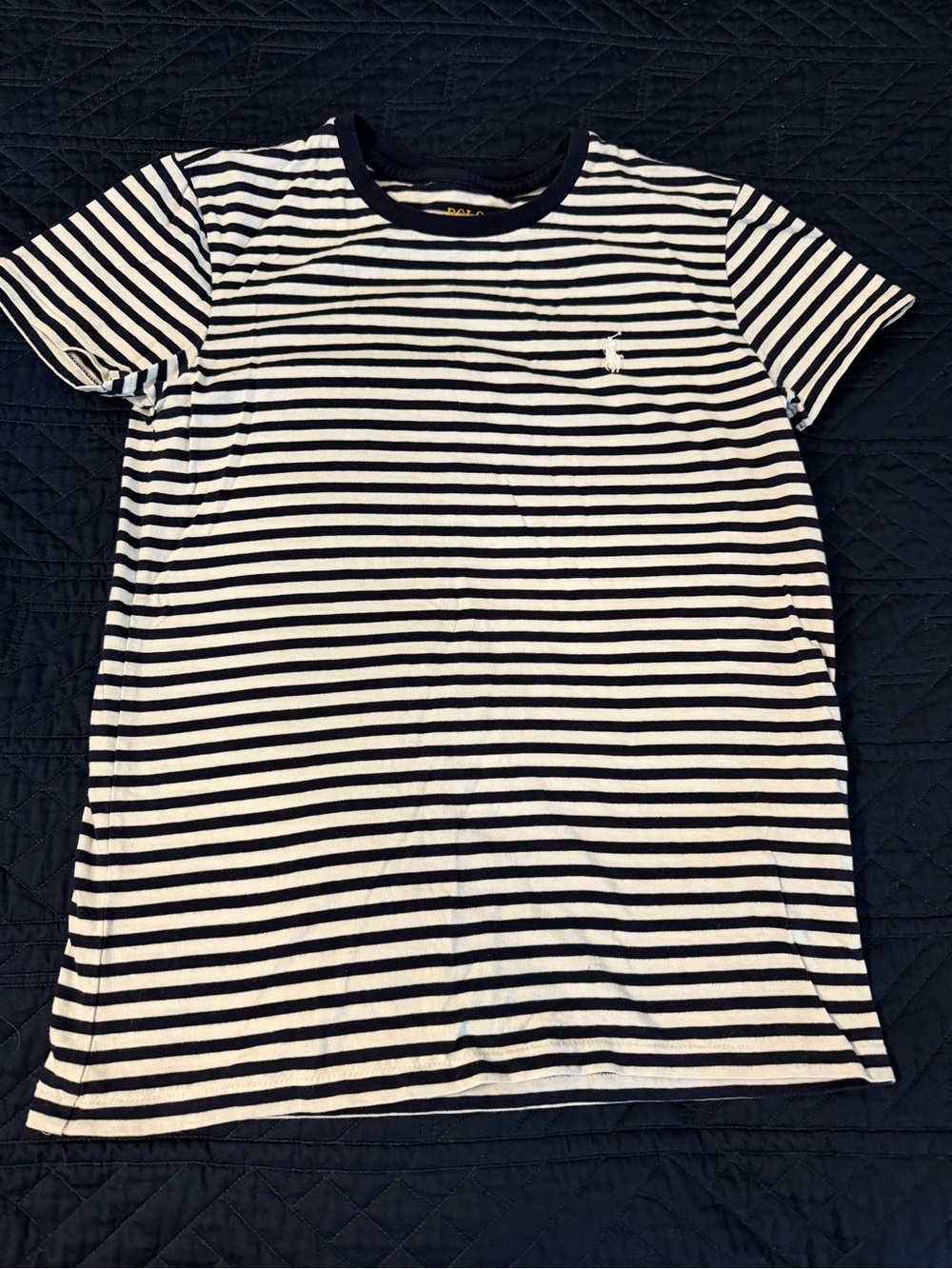Polo by Ralph Lauren Navy & White Striped Tee NWOT